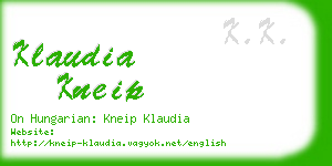 klaudia kneip business card